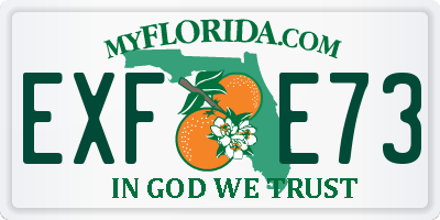 FL license plate EXFE73