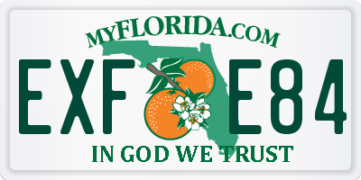 FL license plate EXFE84