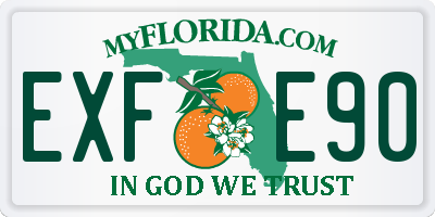 FL license plate EXFE90
