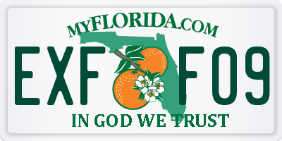 FL license plate EXFF09