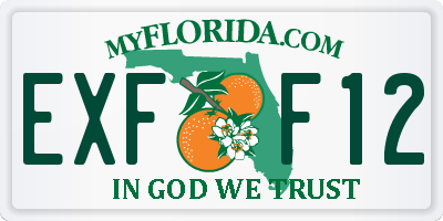 FL license plate EXFF12