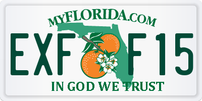 FL license plate EXFF15