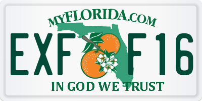 FL license plate EXFF16