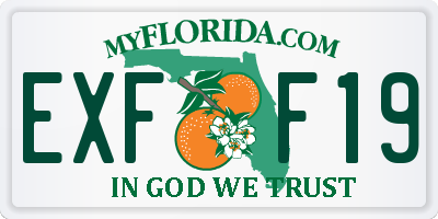 FL license plate EXFF19