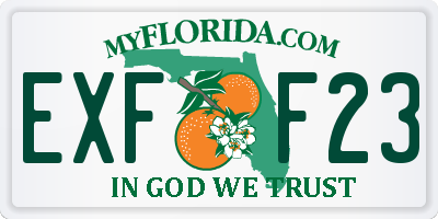 FL license plate EXFF23