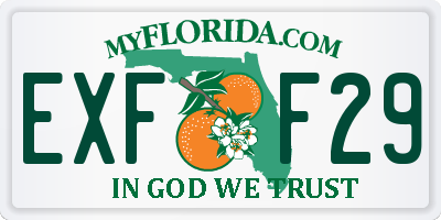 FL license plate EXFF29