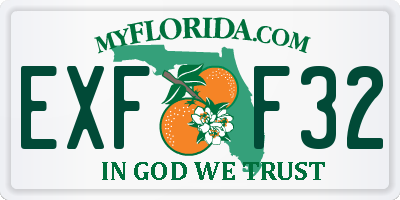 FL license plate EXFF32