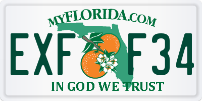 FL license plate EXFF34