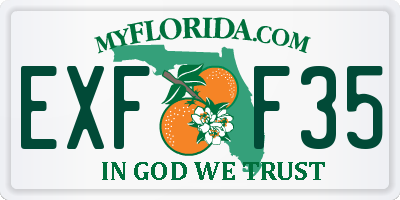 FL license plate EXFF35