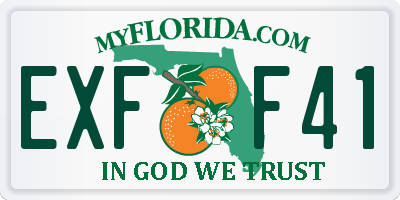 FL license plate EXFF41