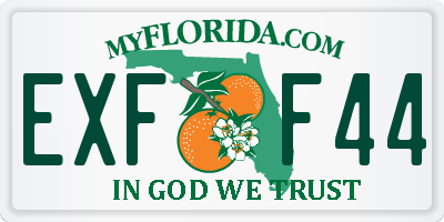 FL license plate EXFF44