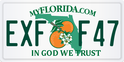 FL license plate EXFF47