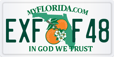 FL license plate EXFF48