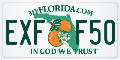 FL license plate EXFF50