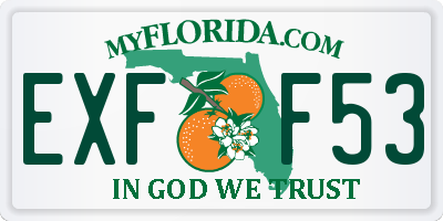 FL license plate EXFF53