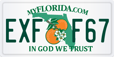 FL license plate EXFF67