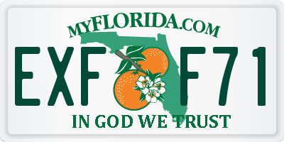 FL license plate EXFF71
