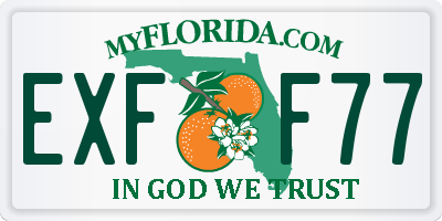 FL license plate EXFF77