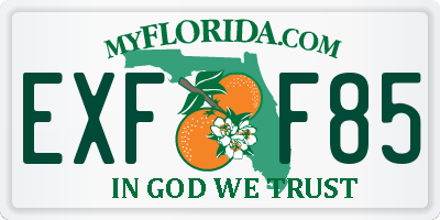 FL license plate EXFF85
