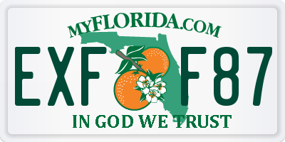 FL license plate EXFF87
