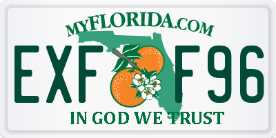 FL license plate EXFF96