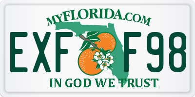 FL license plate EXFF98