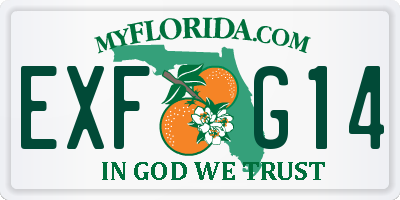 FL license plate EXFG14