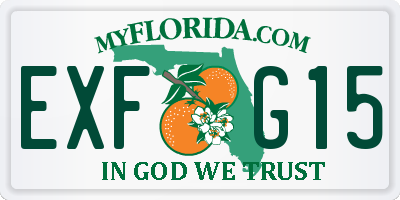 FL license plate EXFG15