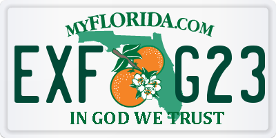 FL license plate EXFG23