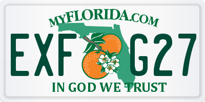 FL license plate EXFG27