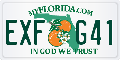 FL license plate EXFG41