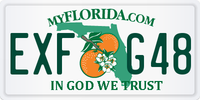 FL license plate EXFG48
