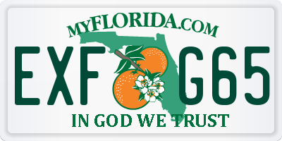 FL license plate EXFG65