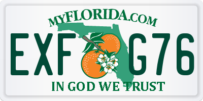 FL license plate EXFG76