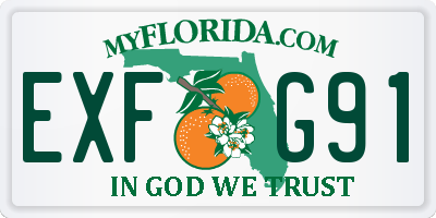 FL license plate EXFG91
