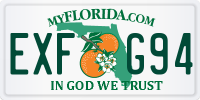 FL license plate EXFG94