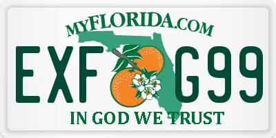 FL license plate EXFG99