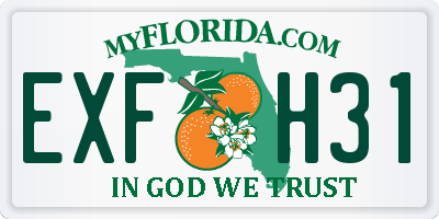 FL license plate EXFH31