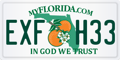 FL license plate EXFH33