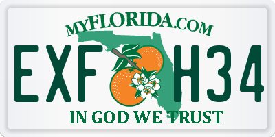 FL license plate EXFH34