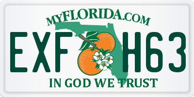 FL license plate EXFH63