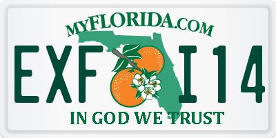 FL license plate EXFI14
