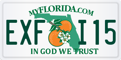 FL license plate EXFI15