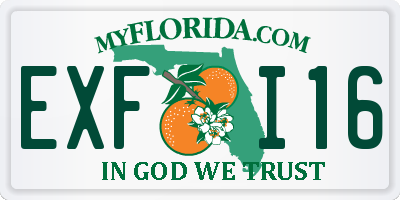 FL license plate EXFI16