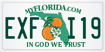 FL license plate EXFI19