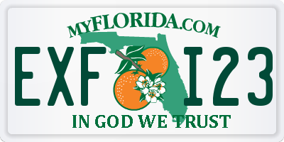 FL license plate EXFI23