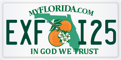 FL license plate EXFI25