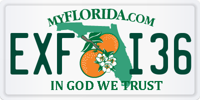 FL license plate EXFI36