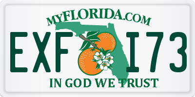 FL license plate EXFI73