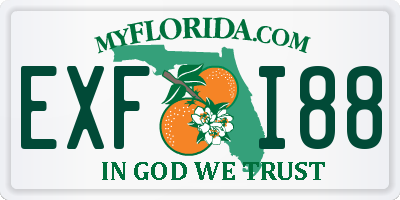 FL license plate EXFI88